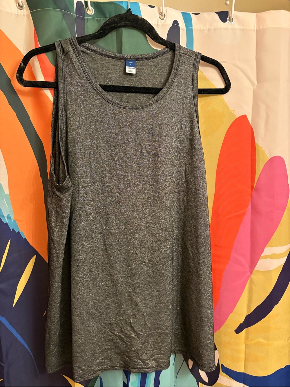 Old Navy Luxe Charcoal Gray Scoop Neck Tank Top